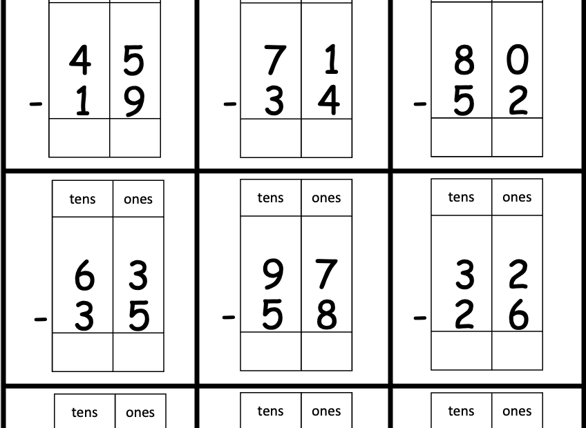 Free 2 Digit Subtraction Worksheet Regrouping Worksheets4Free