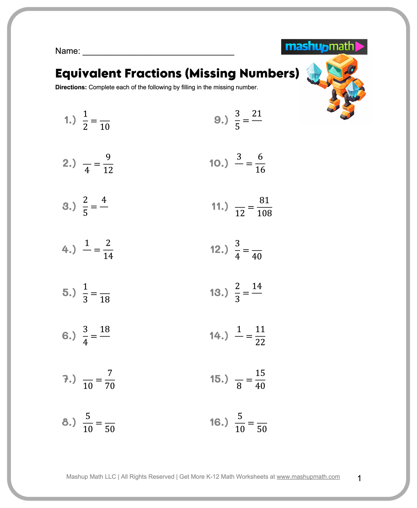 free 6th grade math worksheets