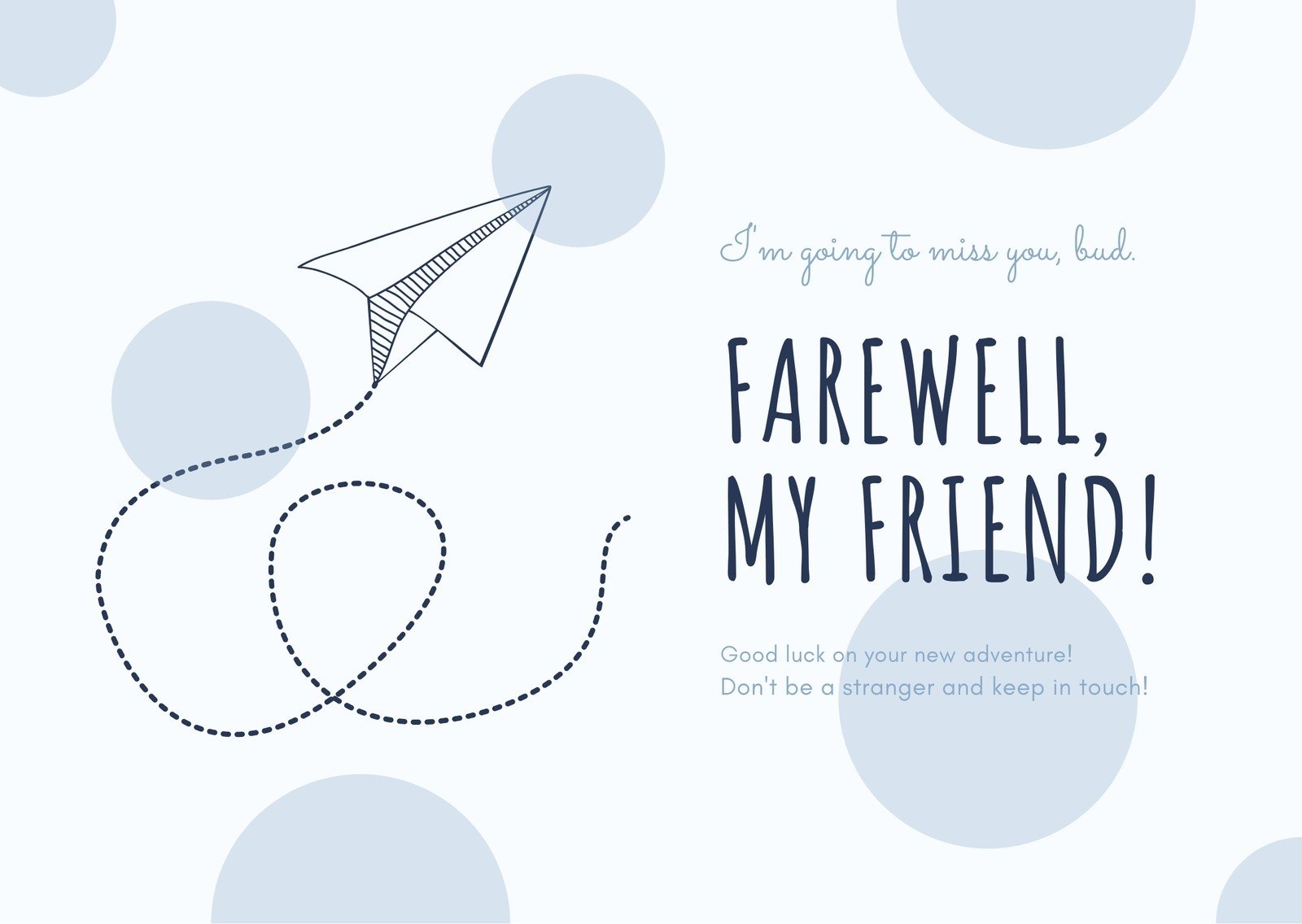 Free And Customizable Farewell Templates