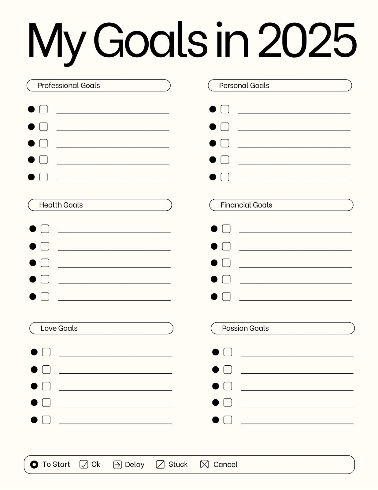 goal making worksheet