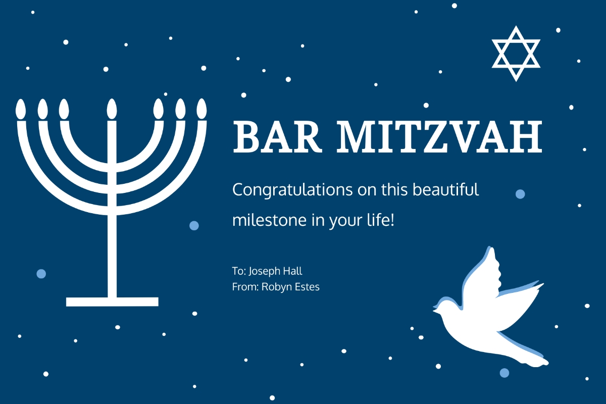 printable bar mitzvah card