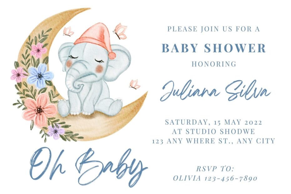 Free Custom Printable Baby Shower Card Templates Canva