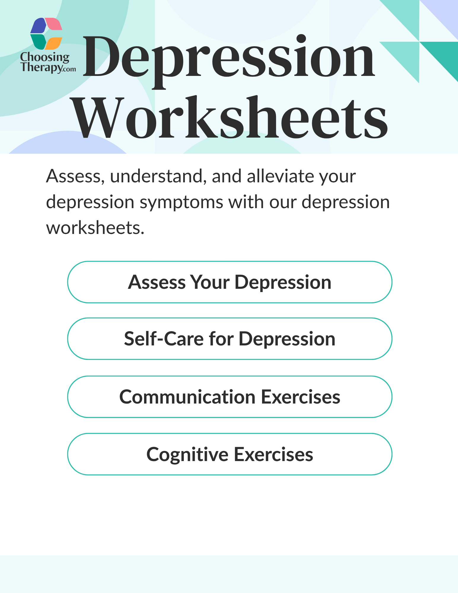depression worksheet