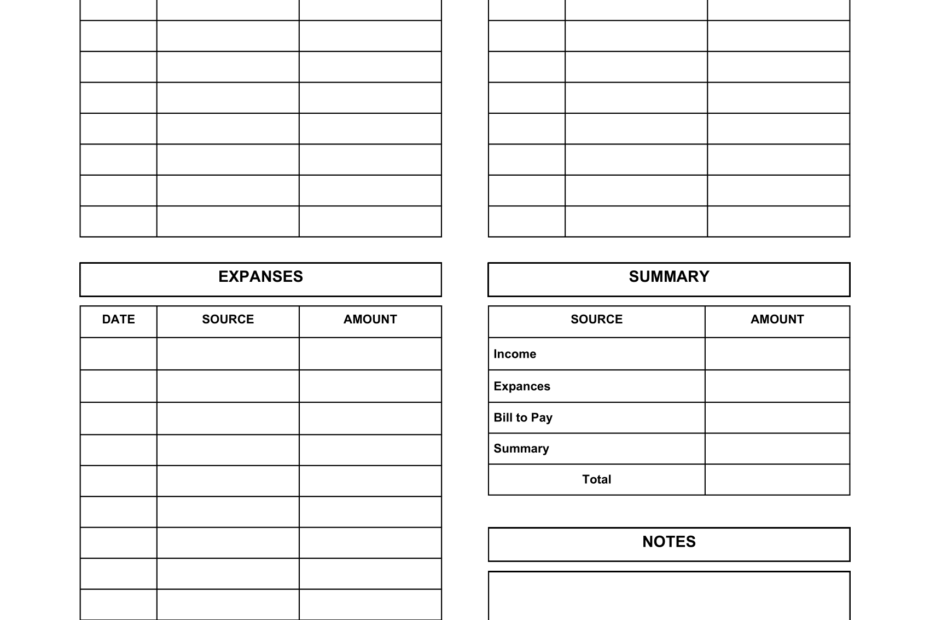 Free Download Printable Monthly Budget Planner PDF Templates