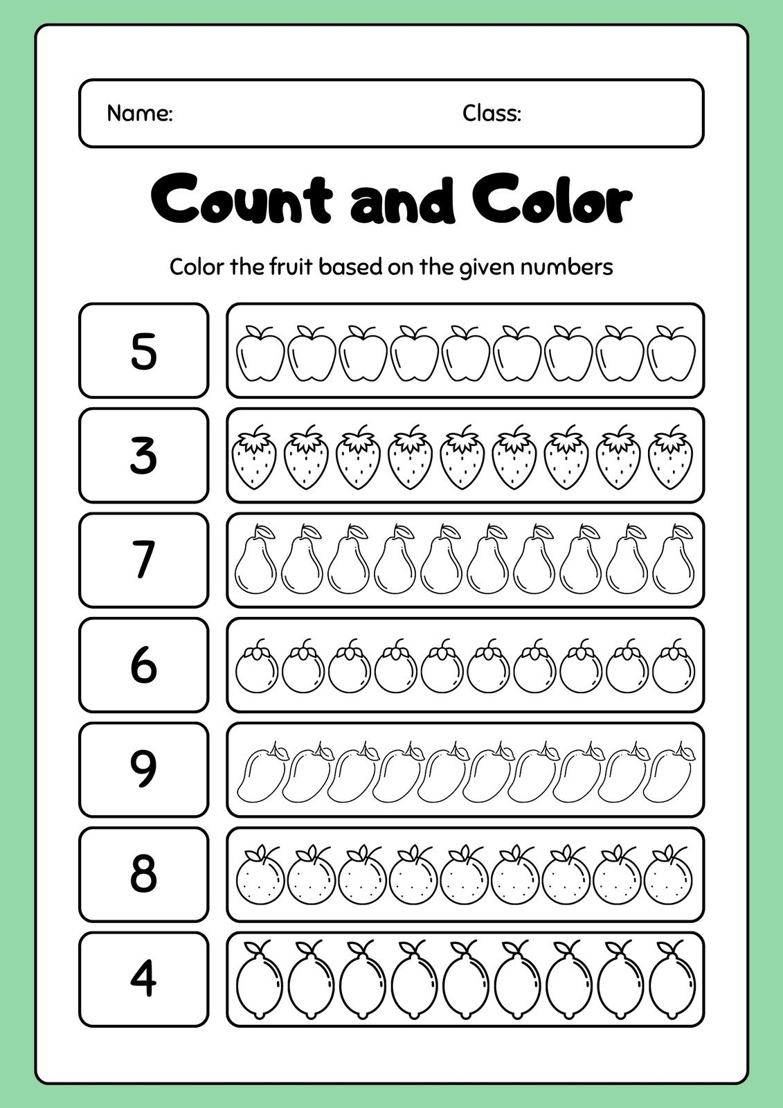 free printable worksheets kindergarten