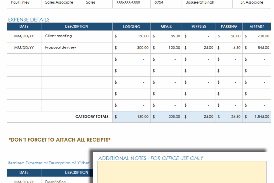 Free Excel Expense Report Templates Smartsheet