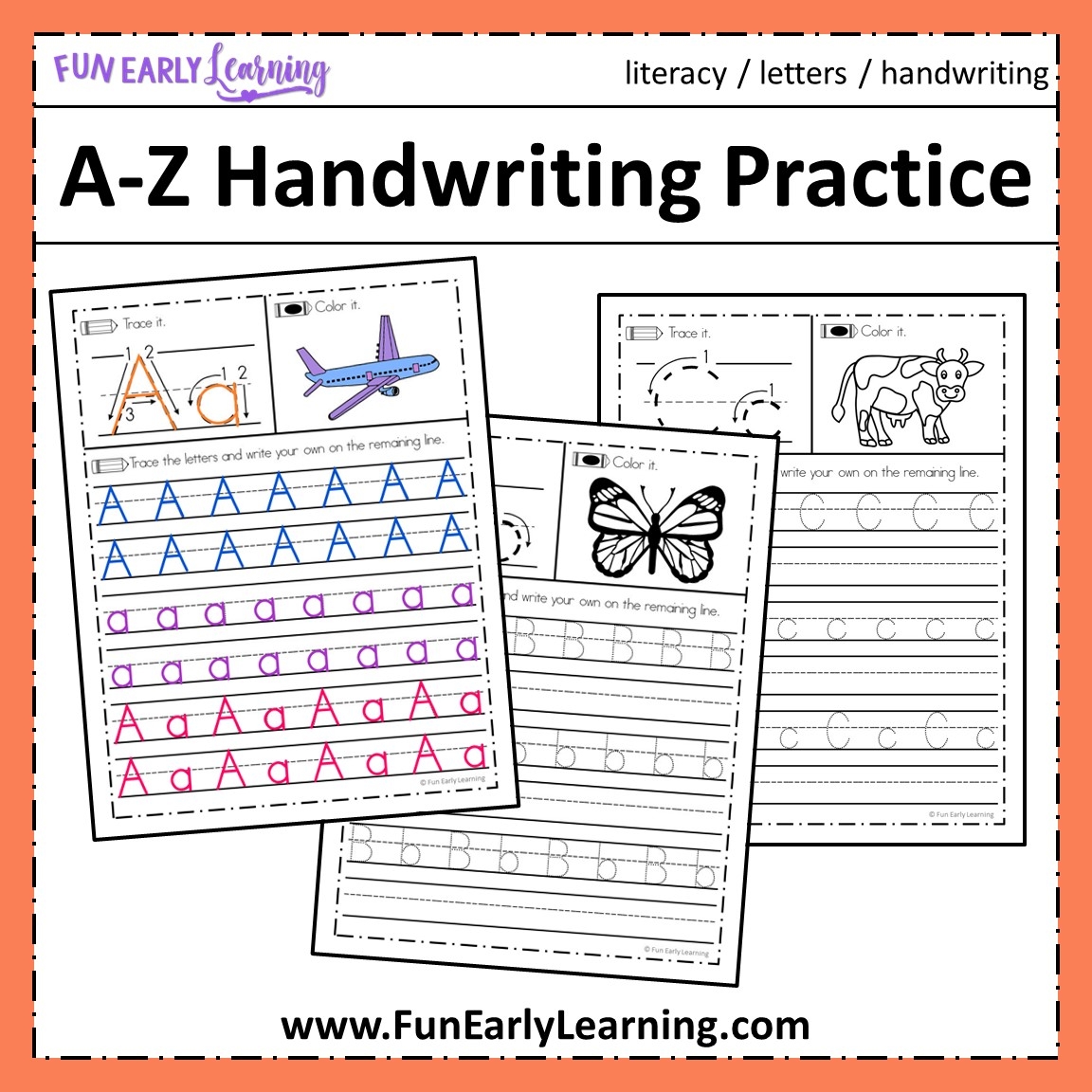 practise writing letters worksheet