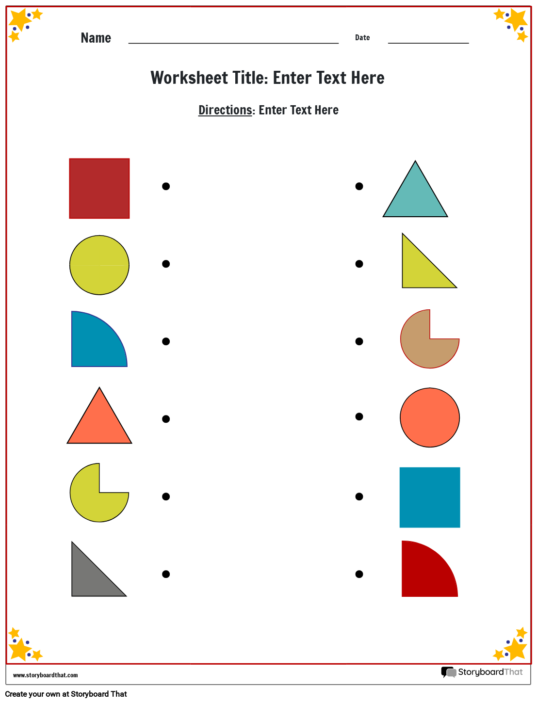 shapes and colors worksheets