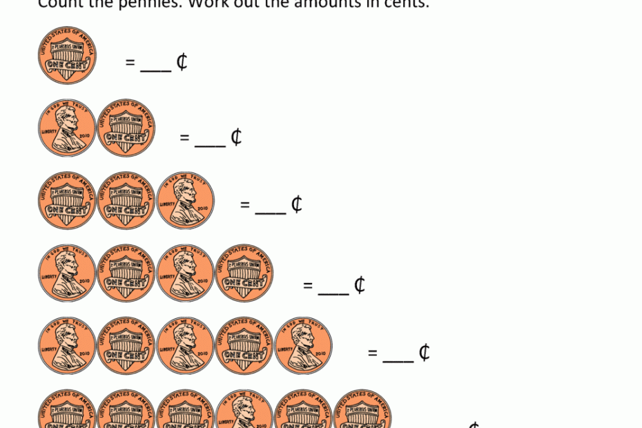 Free Math Money Worksheets 1st Grade