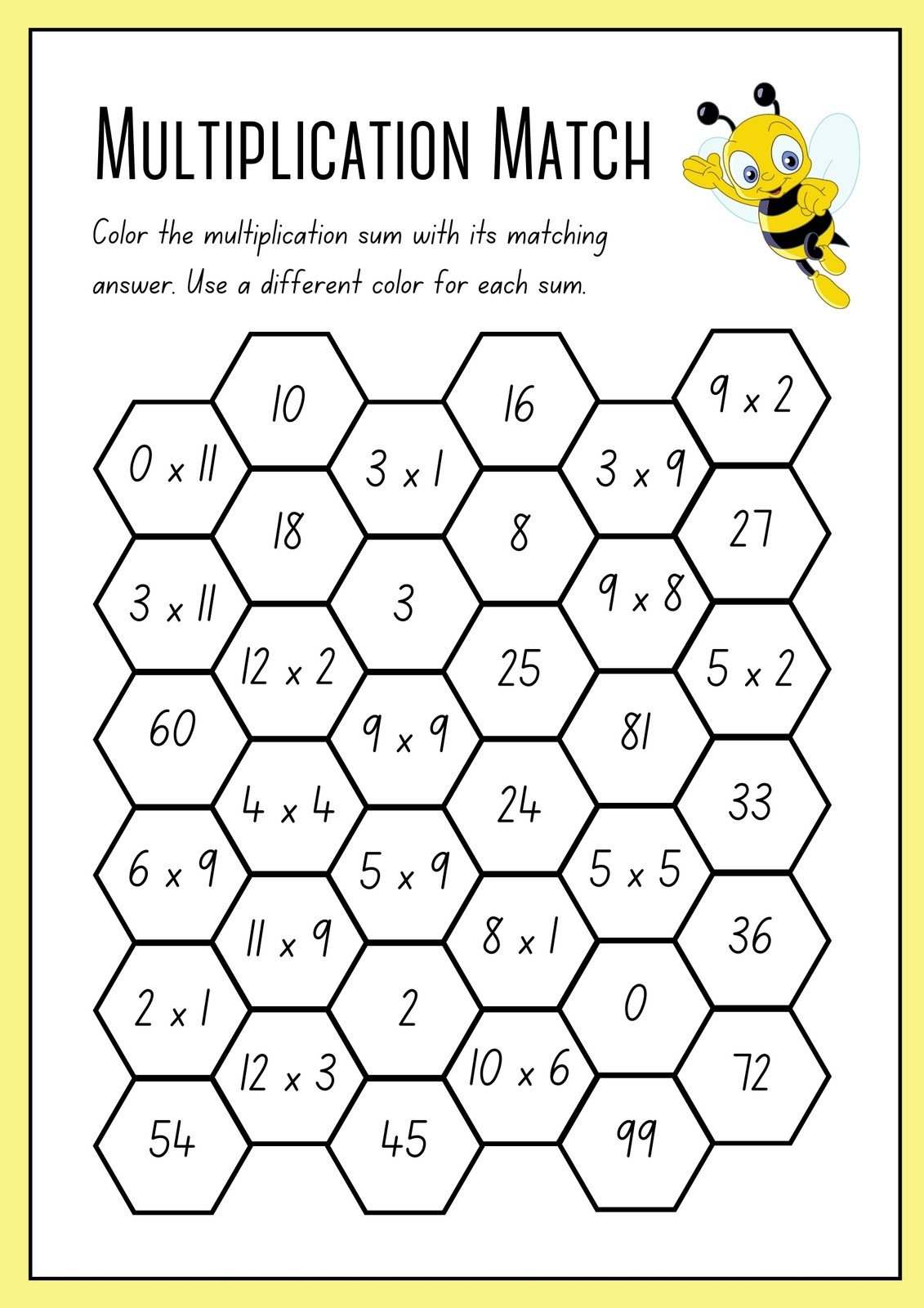 Free Multiplication Worksheet Templates To Use And Print Canva Worksheets Library