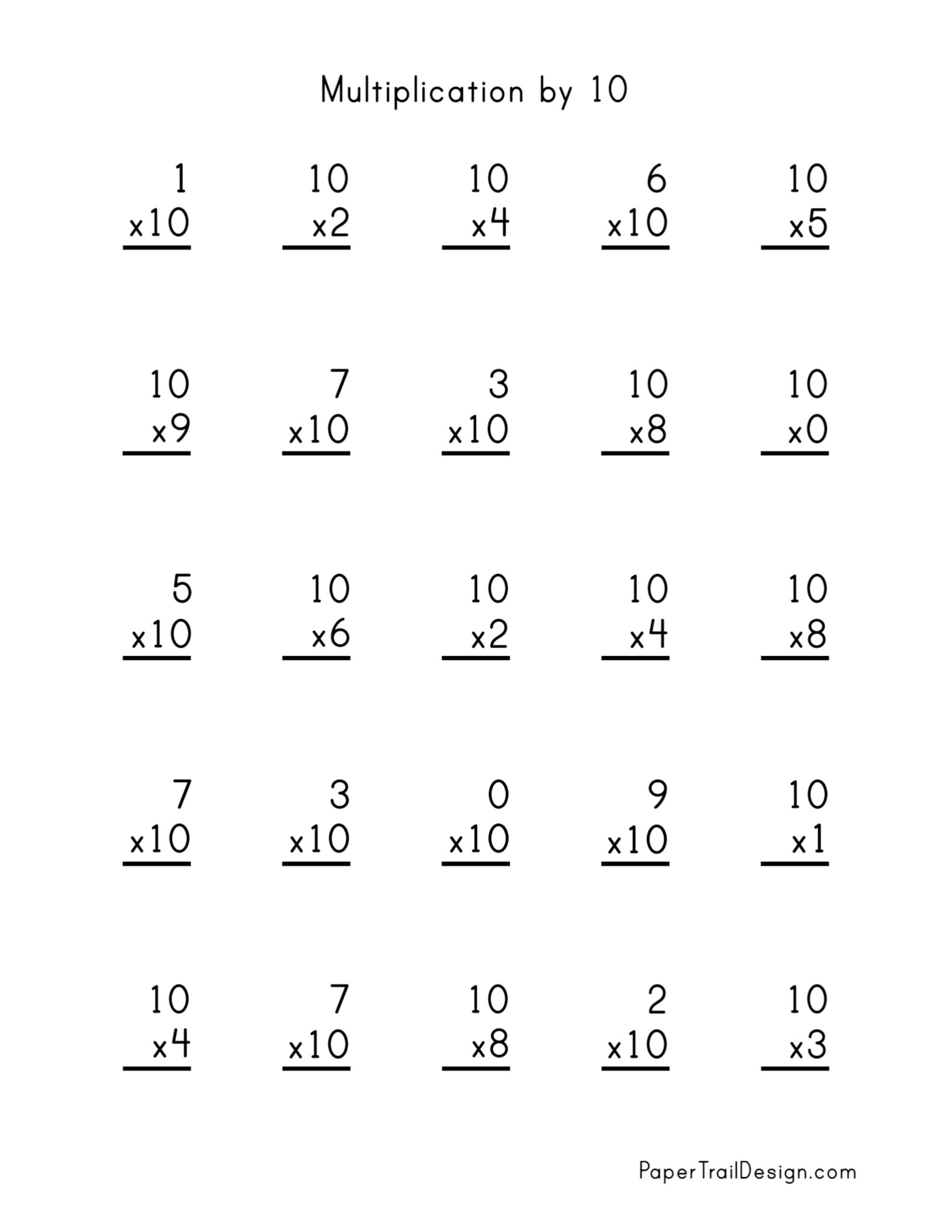 multiplication worksheet printable