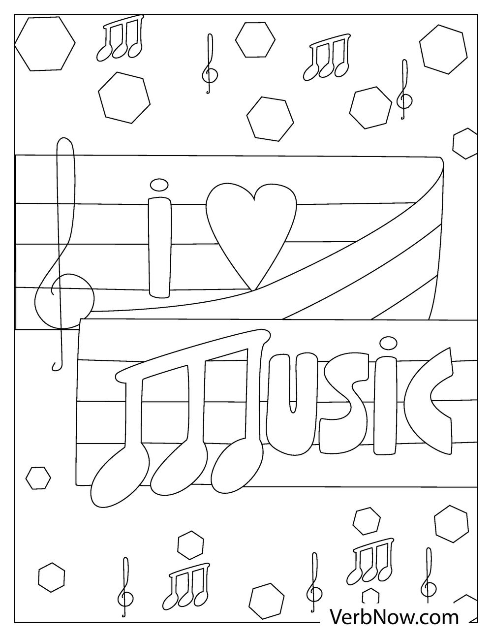 Free MUSIC NOTES Coloring Pages For Download Printable PDF 