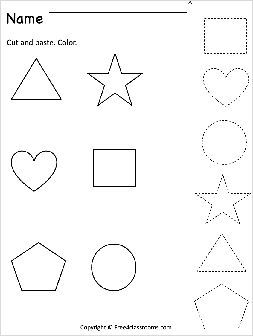 cutting worksheets for preschool