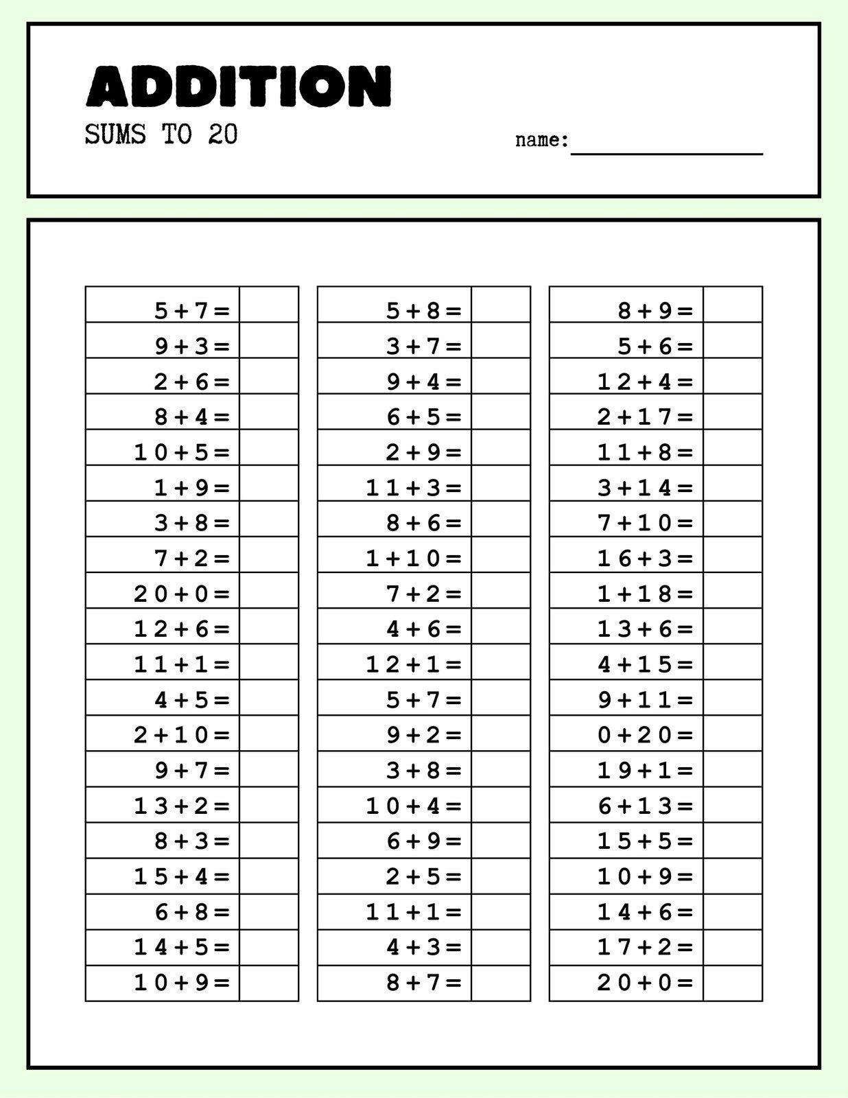free second grade math worksheets