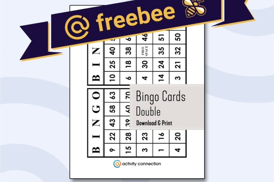 Free Printable Bingo Cards Double Card Design