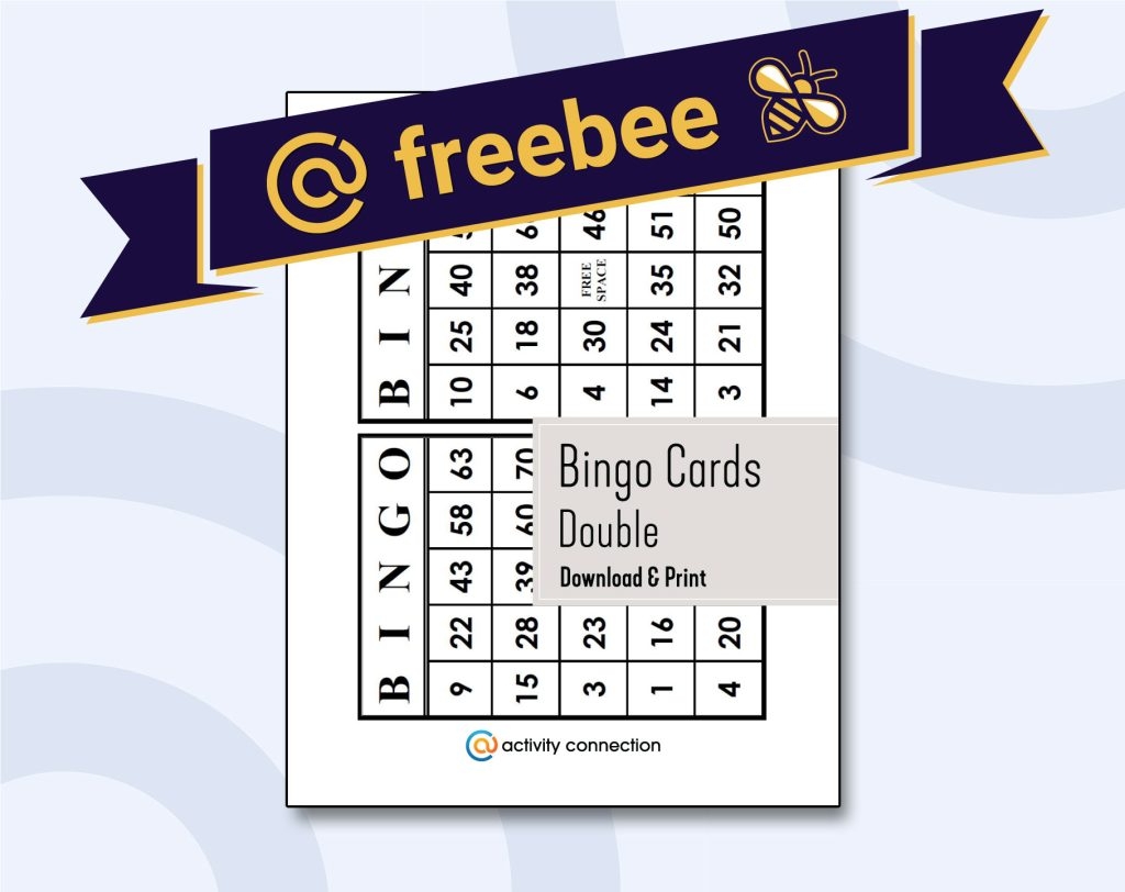 Free Printable Bingo Cards Double Card Design