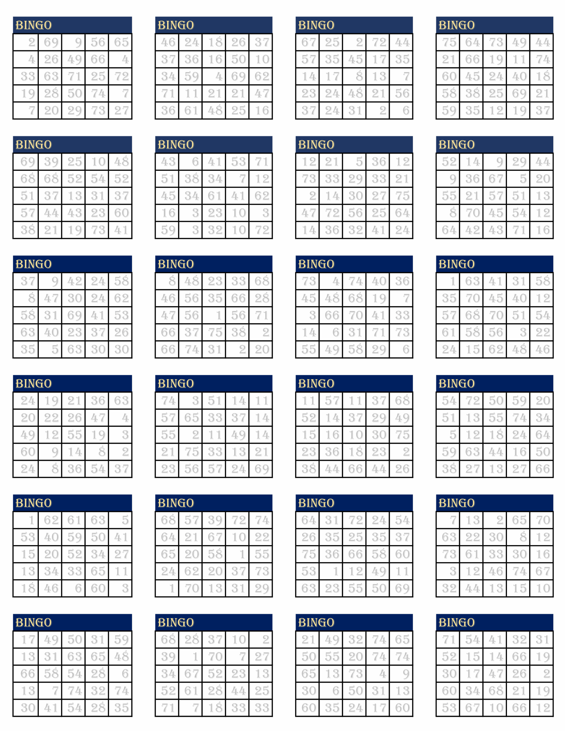 Free Printable Bingo Cards In PDF Printerfriendly