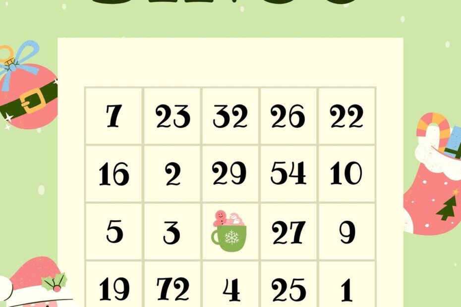 Free Printable Christmas Bingo Card Templates Canva