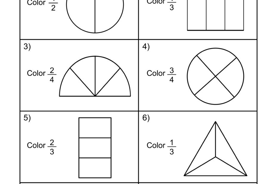 Free Printable Fractions Worksheets Comparing U0026 Identifying