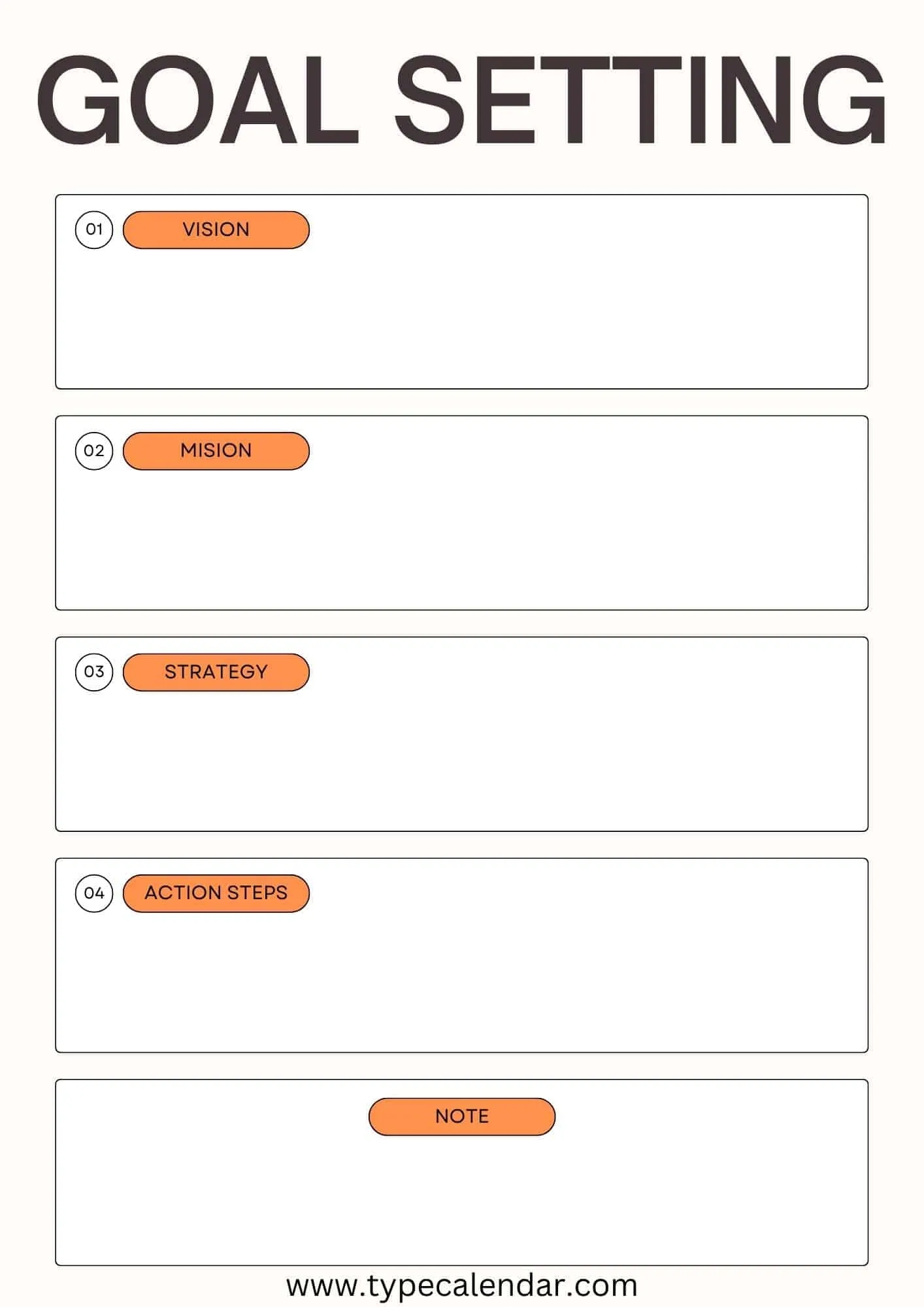printable goal setting worksheet pdf