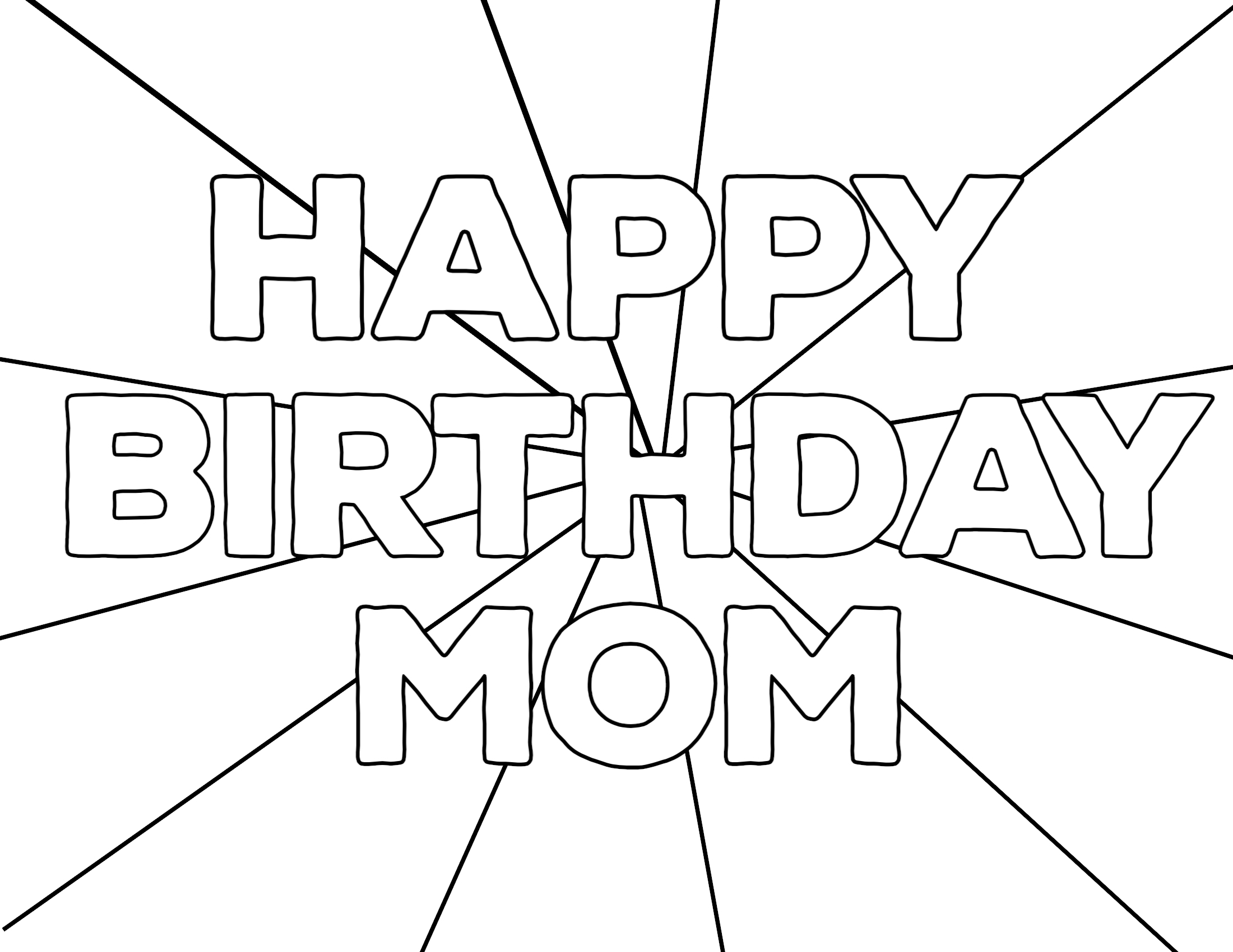 printable birthday card for mom to color