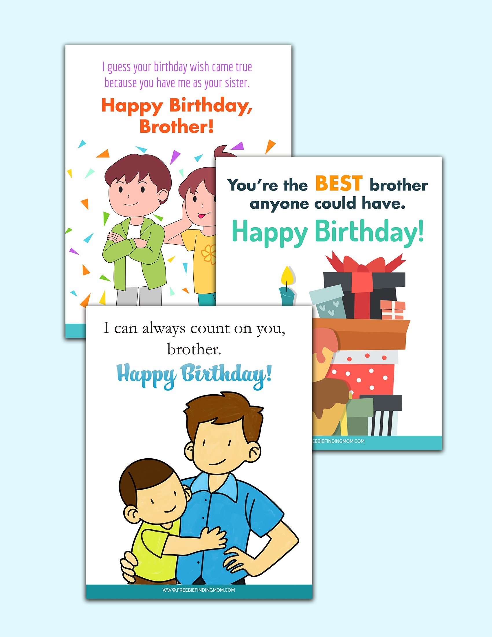 printable birthday cards for brothers from sisters
