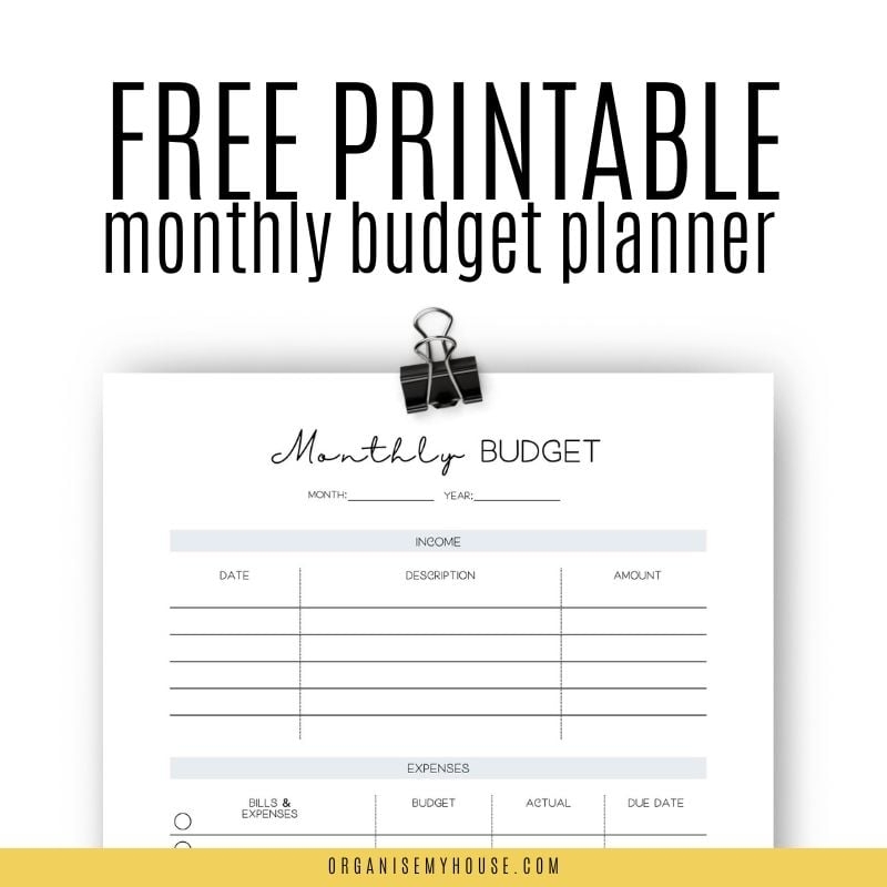 monthly budget worksheet printable pdf free