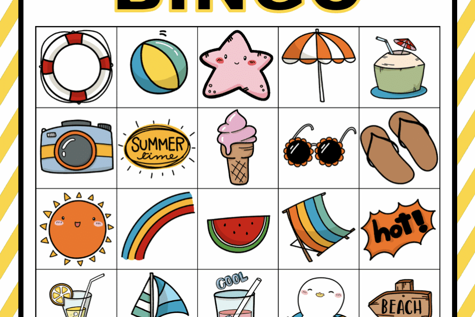 Free Printable Picture Bingo Cards Summer Edition We Made This