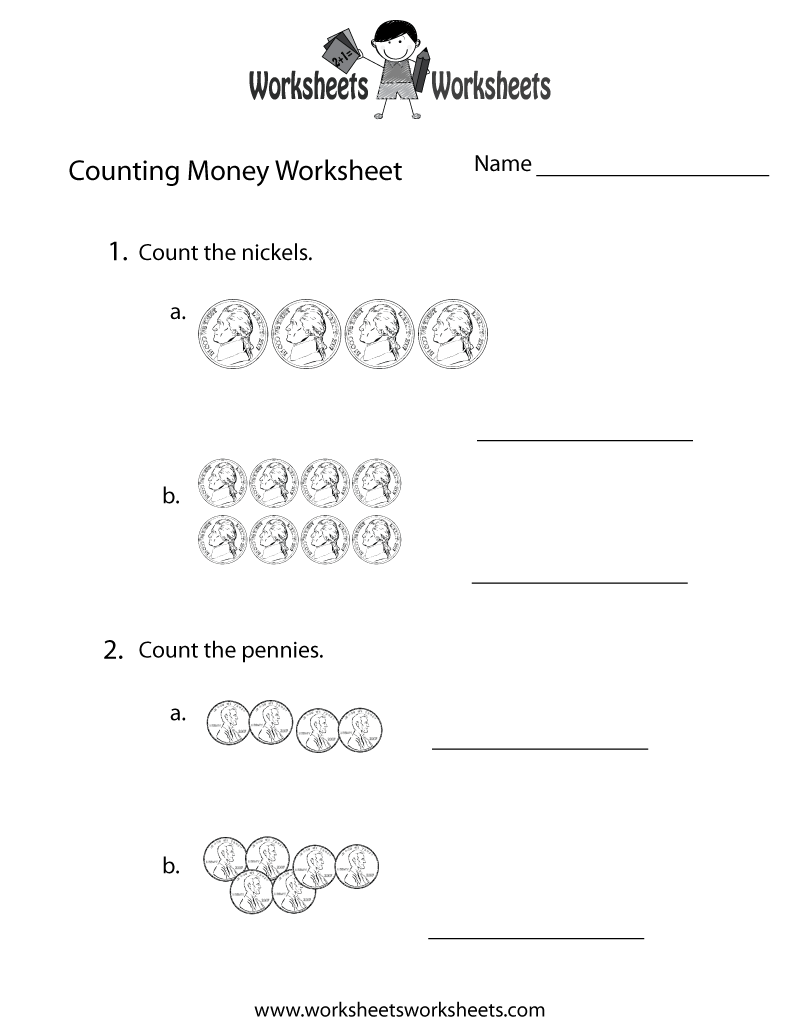 Free Printable Practice Counting Money Worksheet