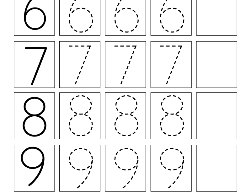 Free Printable Practice Writing Numbers Worksheet