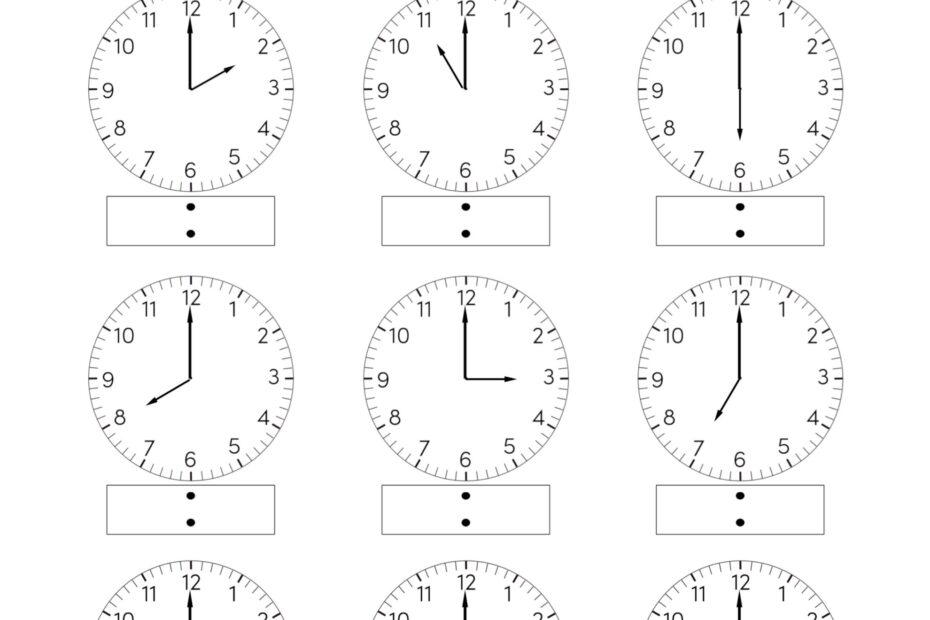 Free Printable Telling Time Worksheets Paper Trail Design