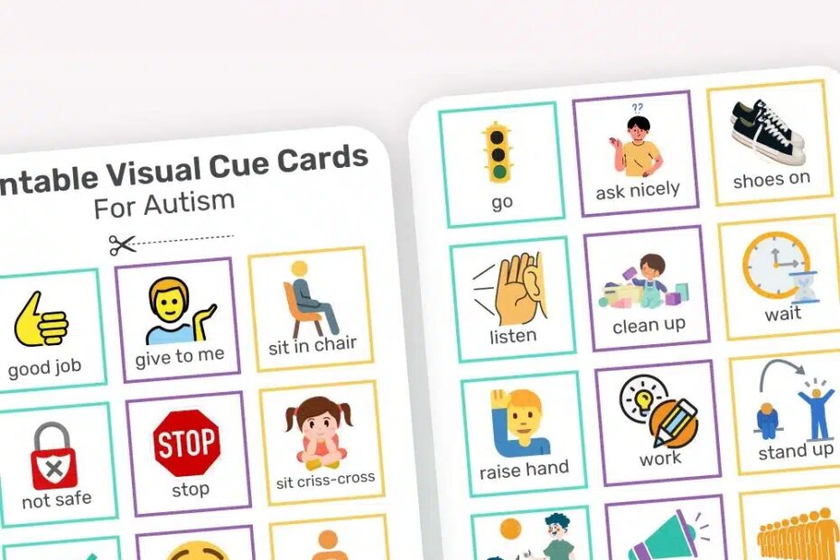 Free Printable Visual Cue Cards For Autism