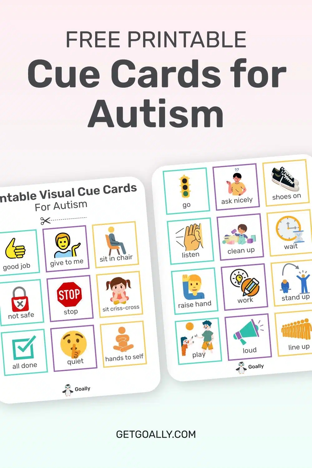 Free Printable Visual Cue Cards For Autism