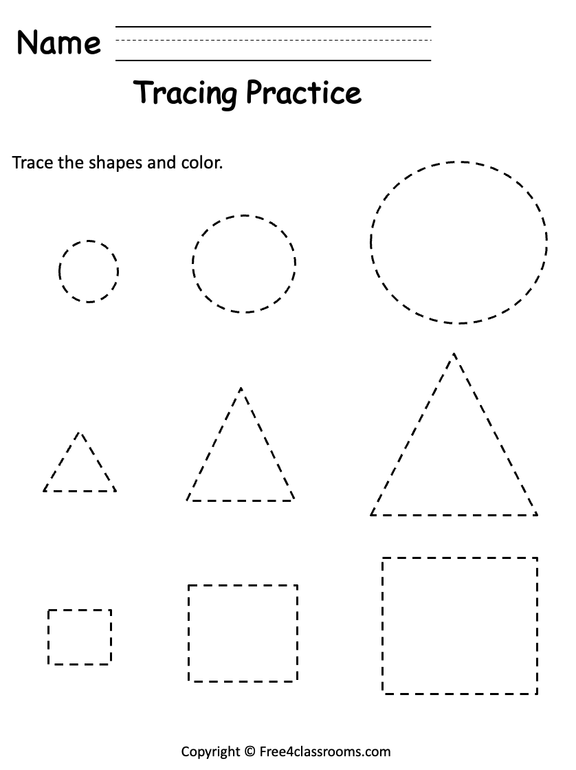 preschool worksheets shapes