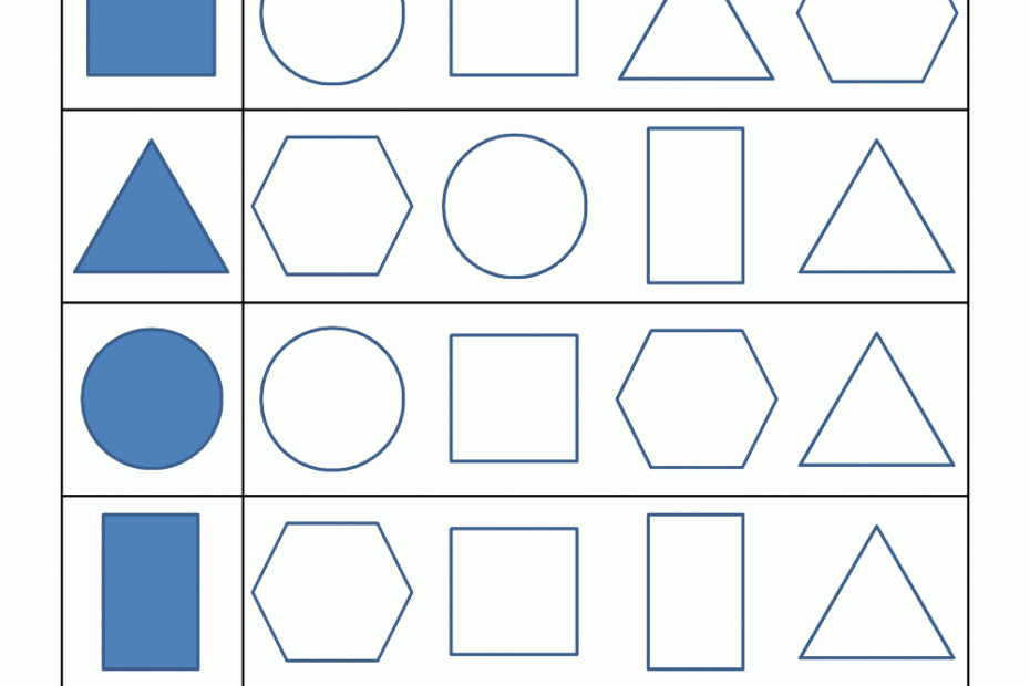 Free Shape Worksheets Kindergarten