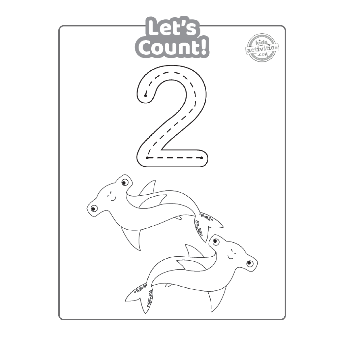 counting shark worksheet
