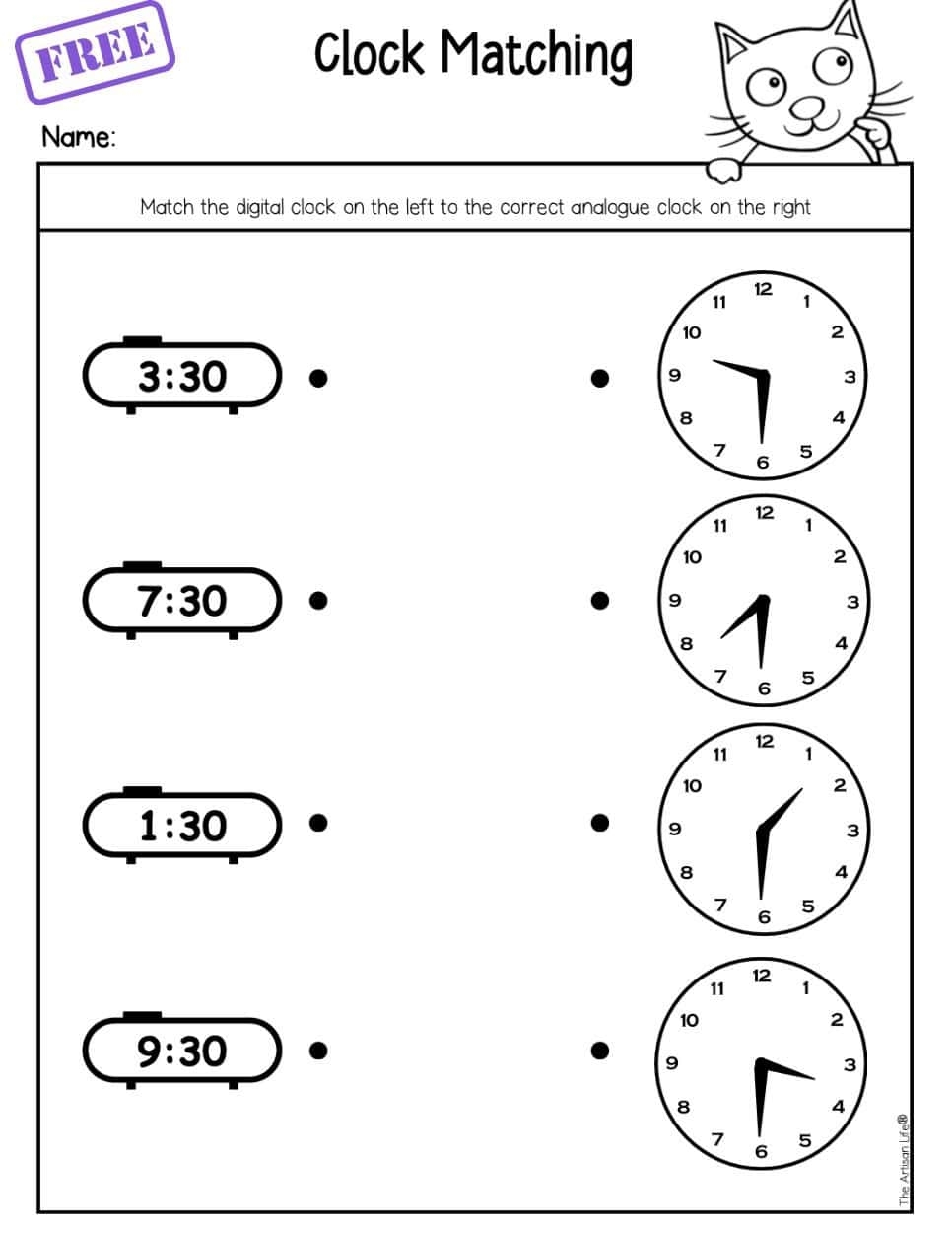clocks worksheets