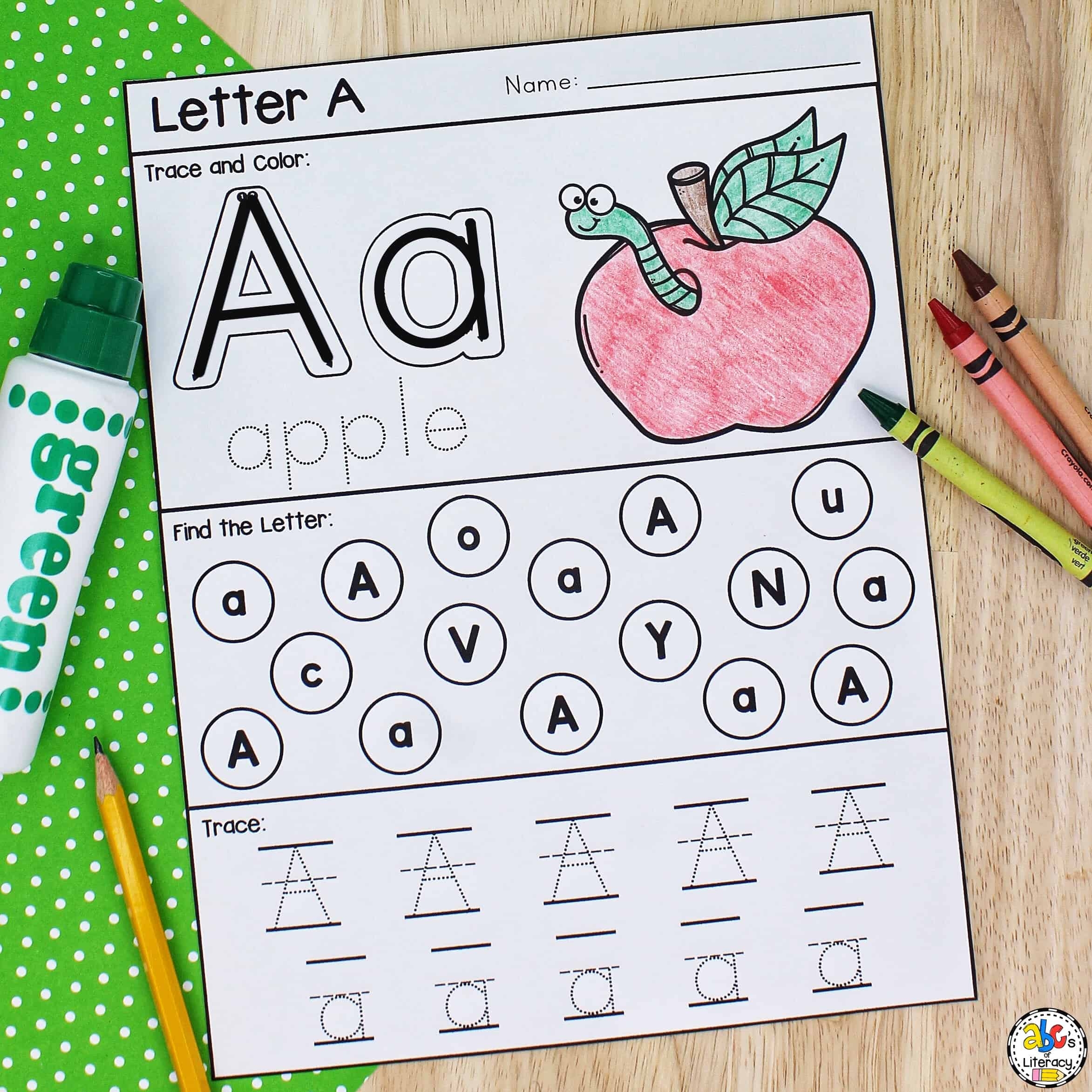 alphabet letter recognition worksheets