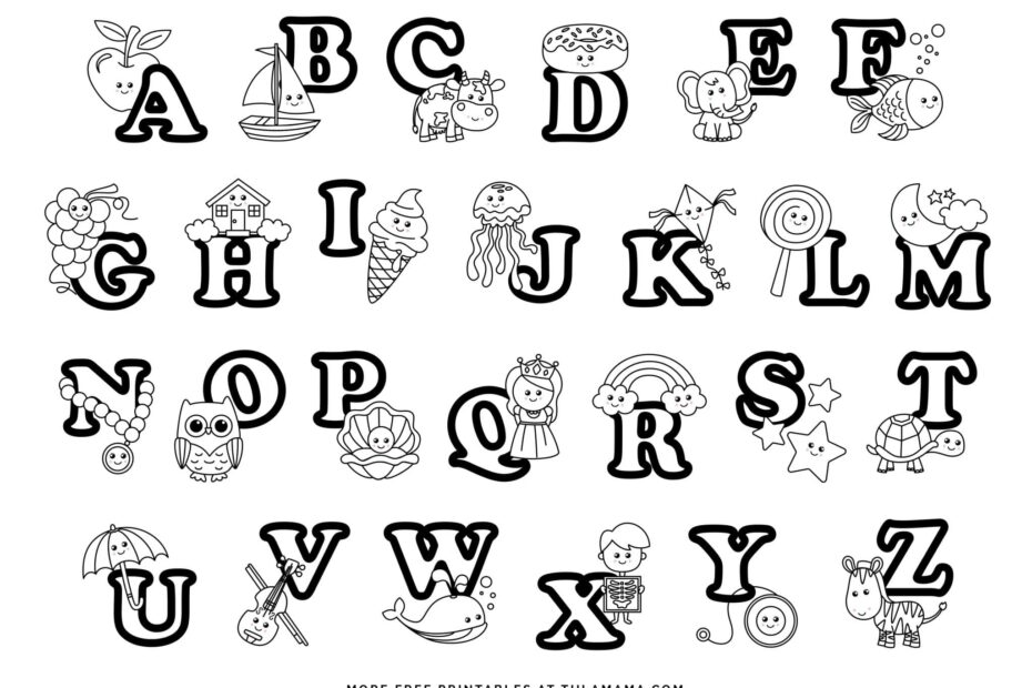 Fun And Easy To Print ABC Coloring Pages For Preschoolers U0026 Kindergartners Tulamama