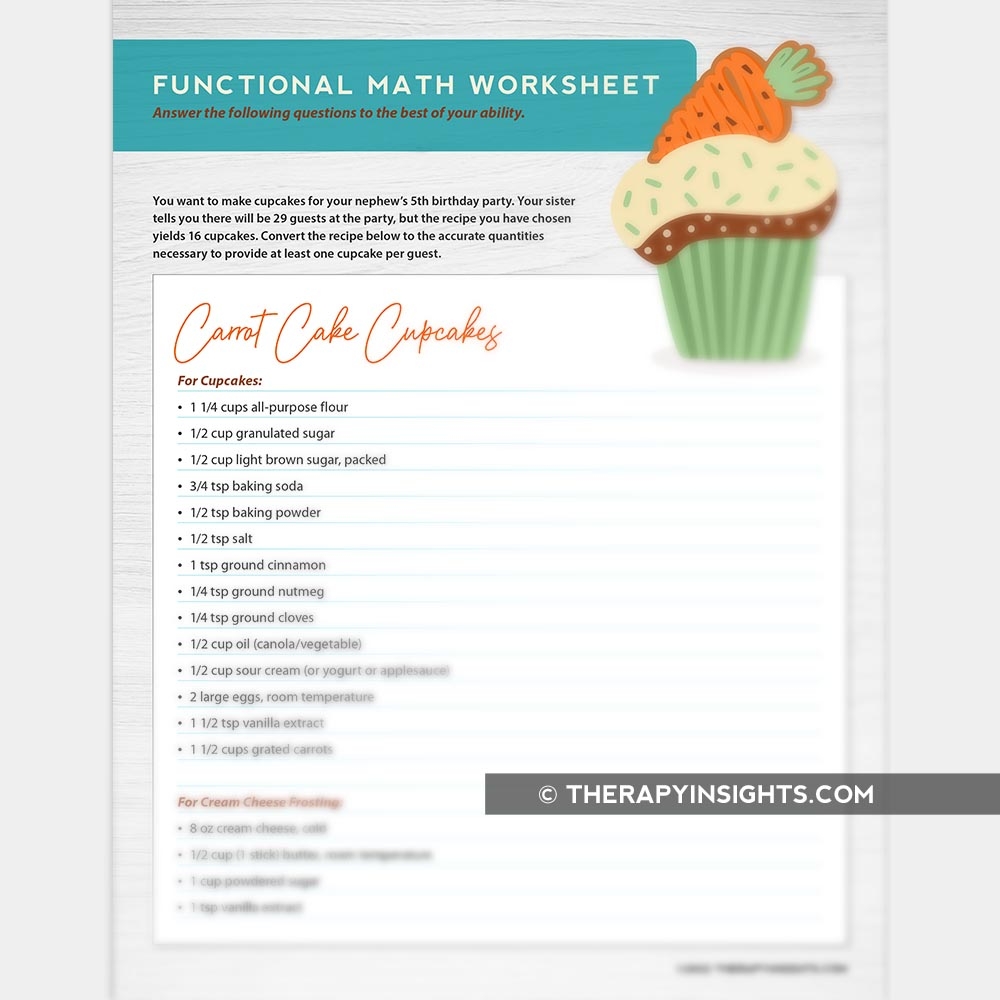 functional math worksheets