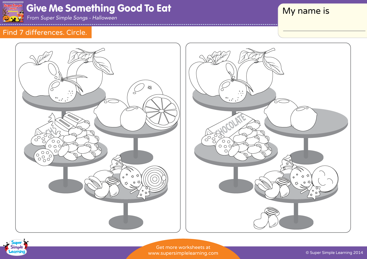 find the difference worksheets
