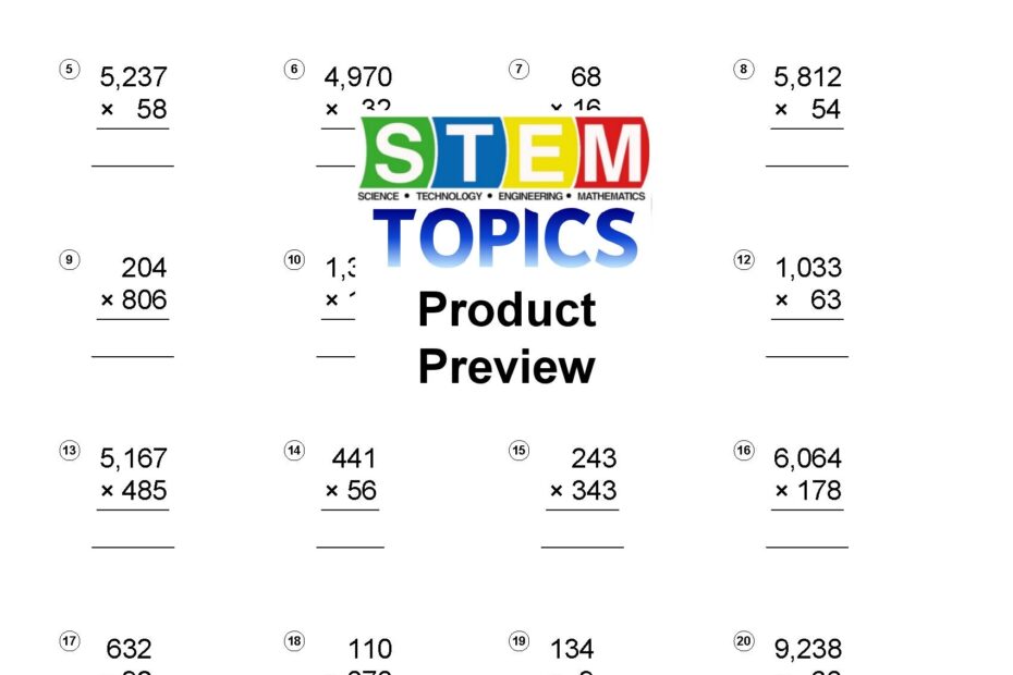 Grade 6 Math Worksheets Full Year Curriculum 596 Pages digital