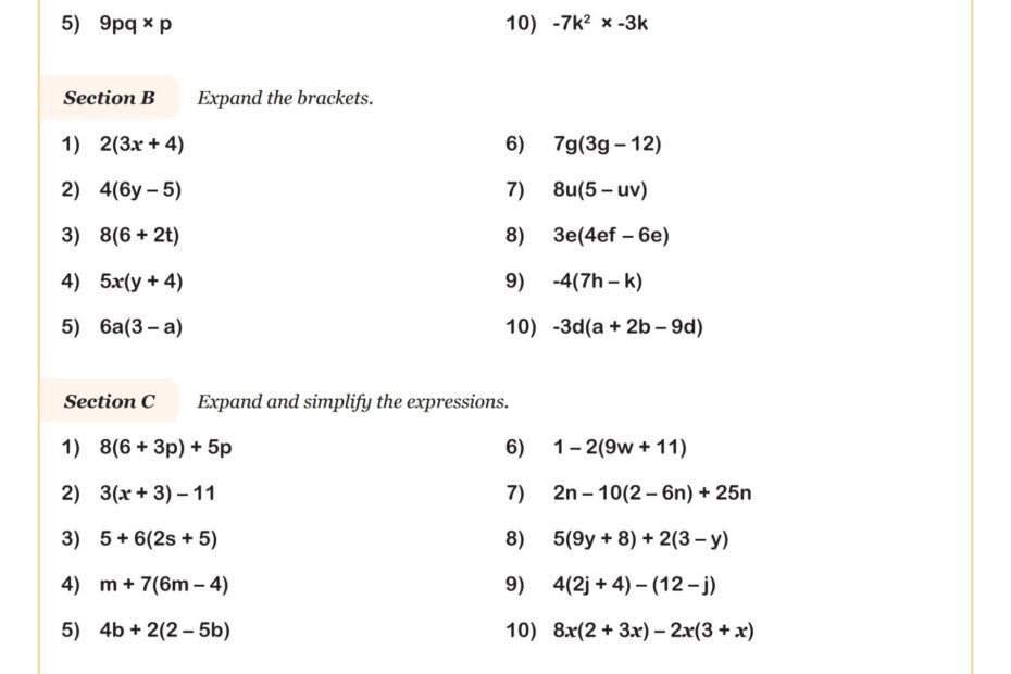 Greatest Common Factor Worksheet Algebra I PDF Worksheets