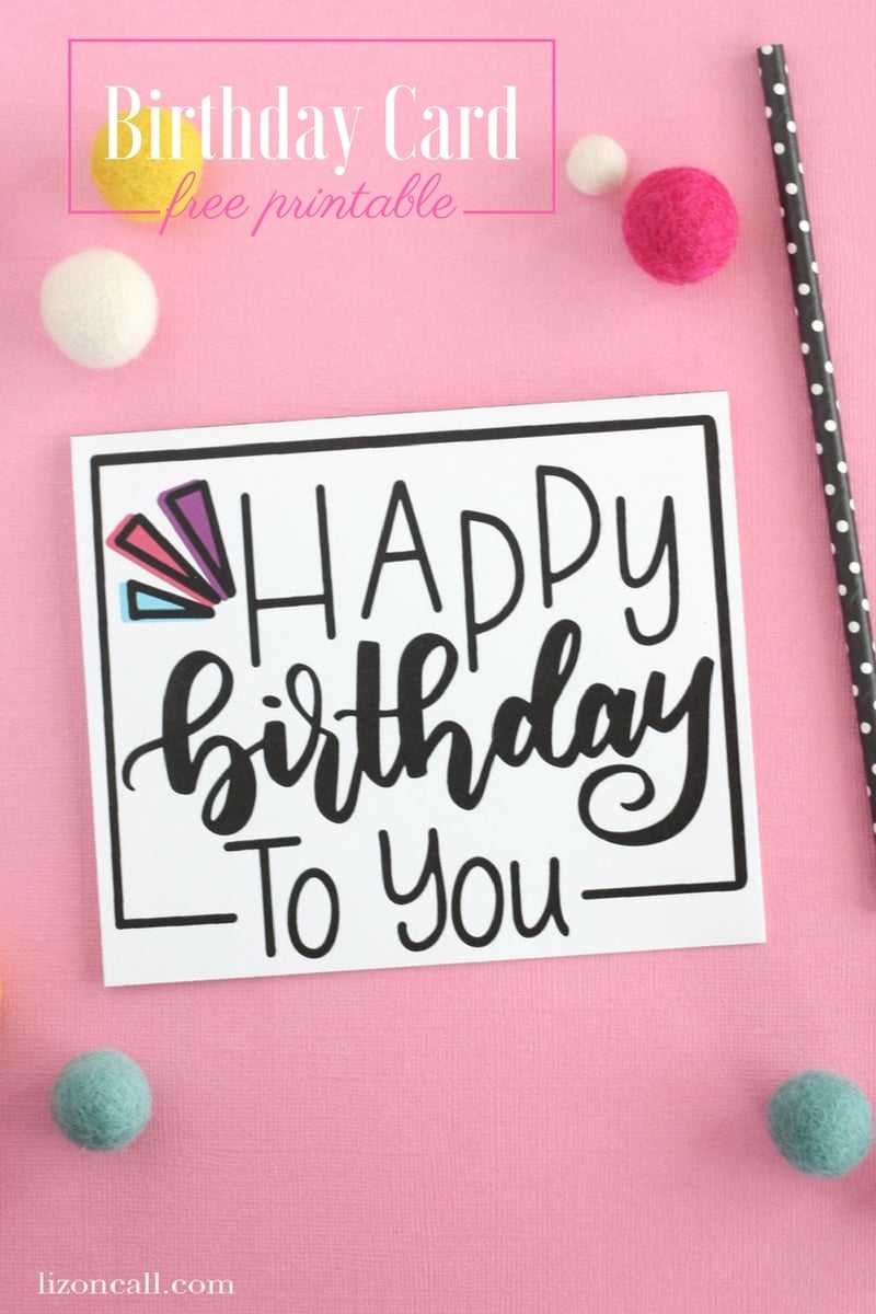 printable birthday card to color free