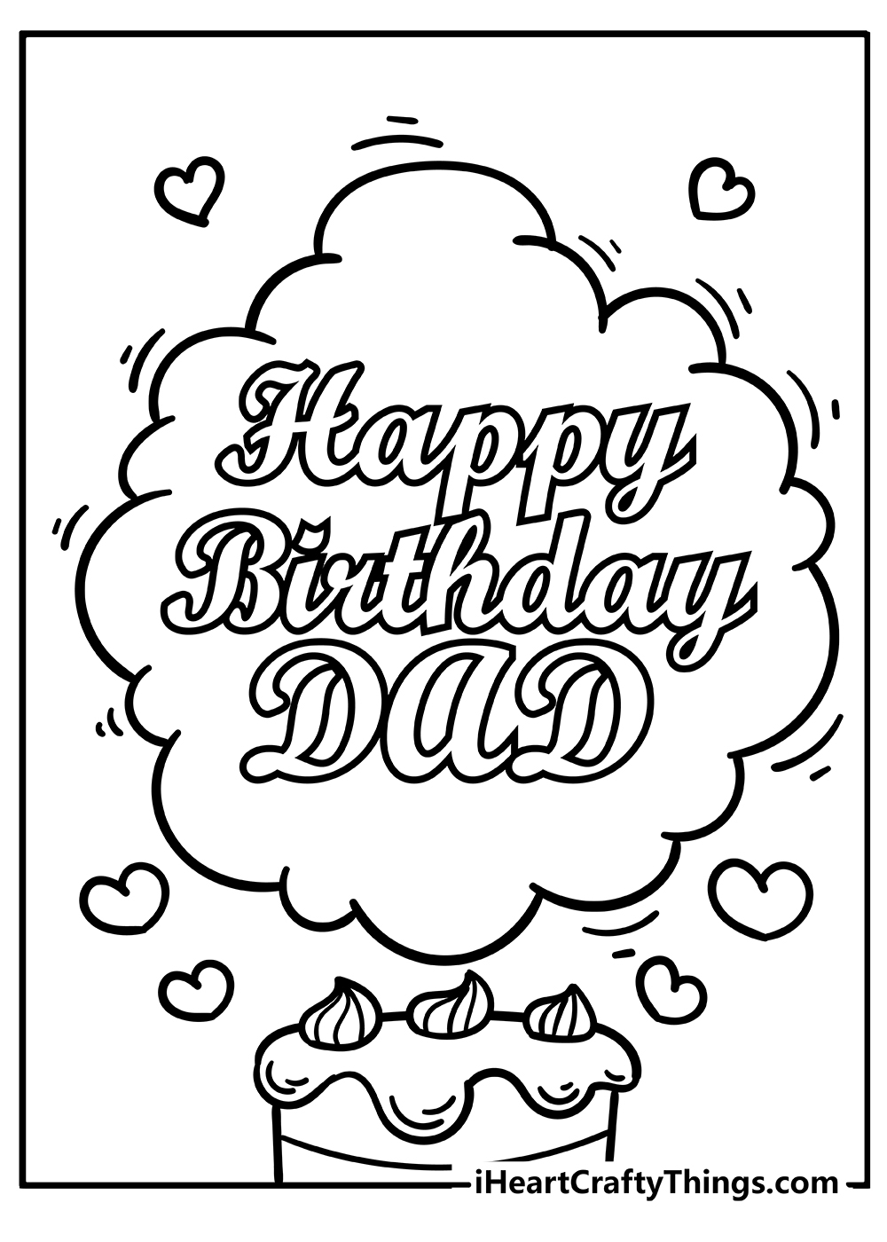 Happy Birthday Dad Coloring Pages 100 Free Printables Worksheets Library