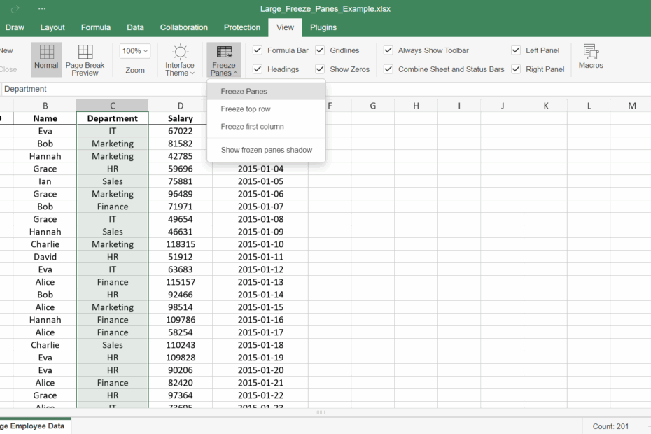 How To Freeze Rows And Columns In Excel Sheet ONLYOFFICE