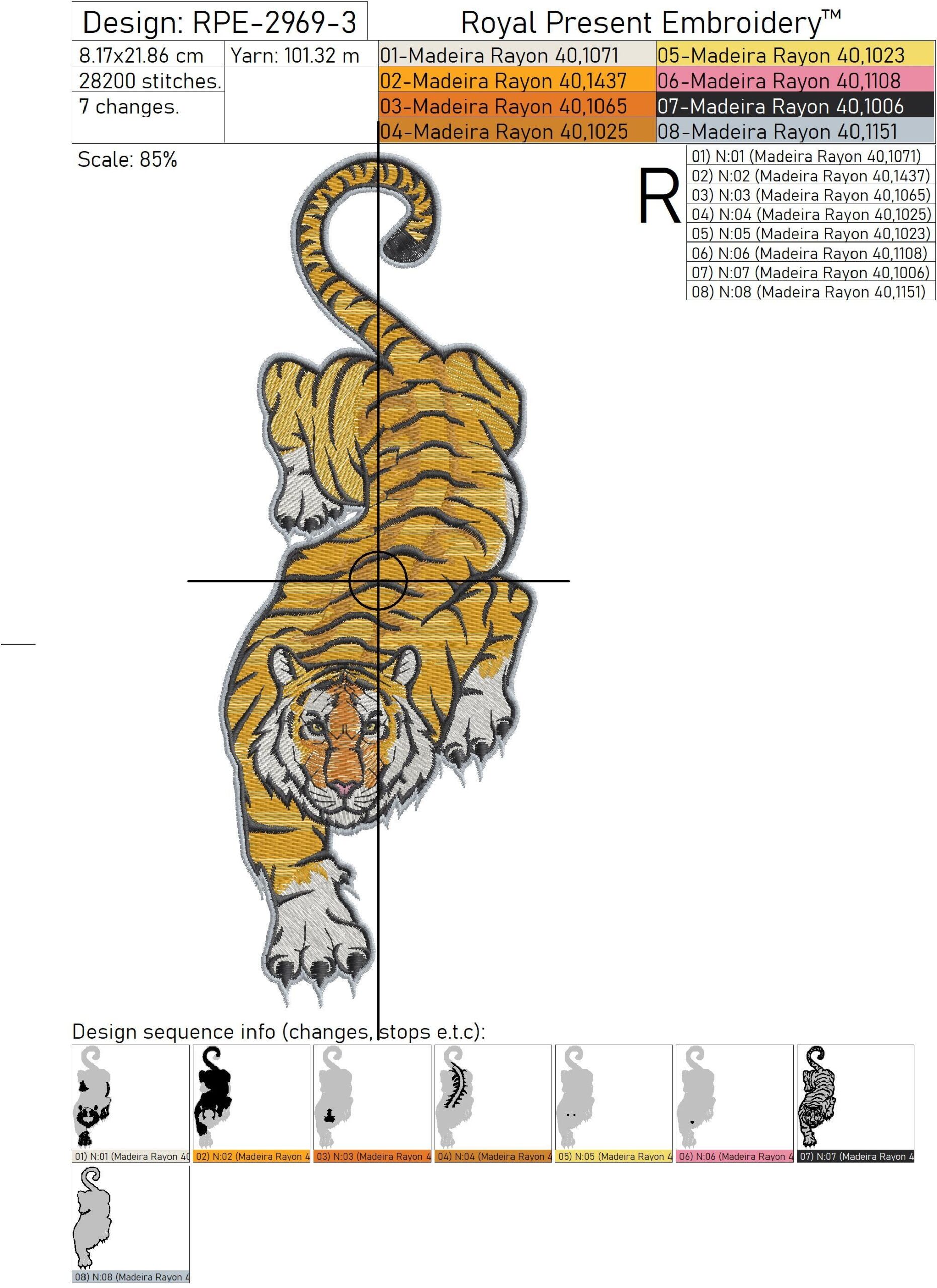 Hunting Tiger 6 Sizes