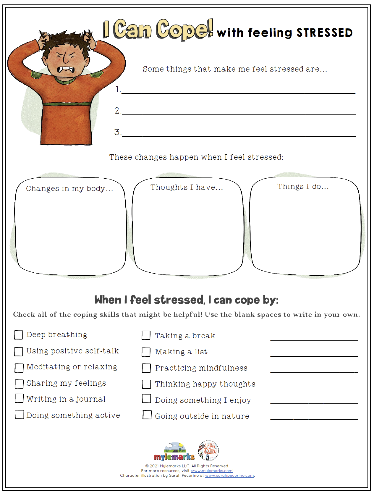 stress relief worksheets