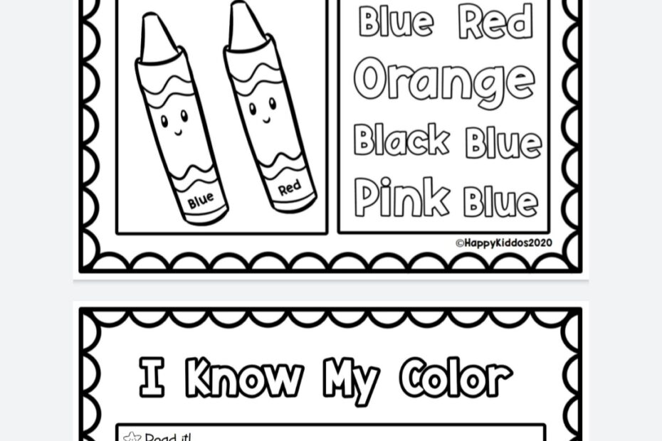 I Know My Color Worksheets For Kids Made By Teachers
