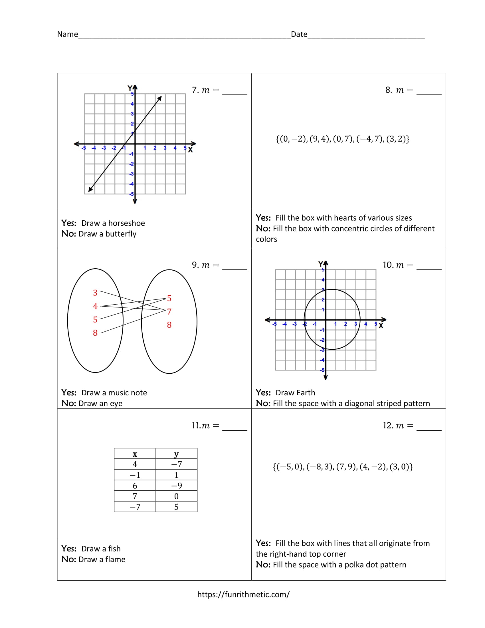 function or not a function worksheet